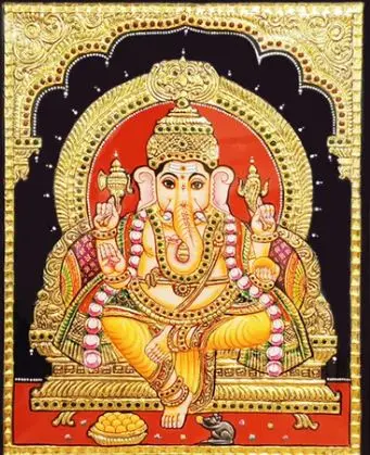 Tanjore Painting - Ganapathi